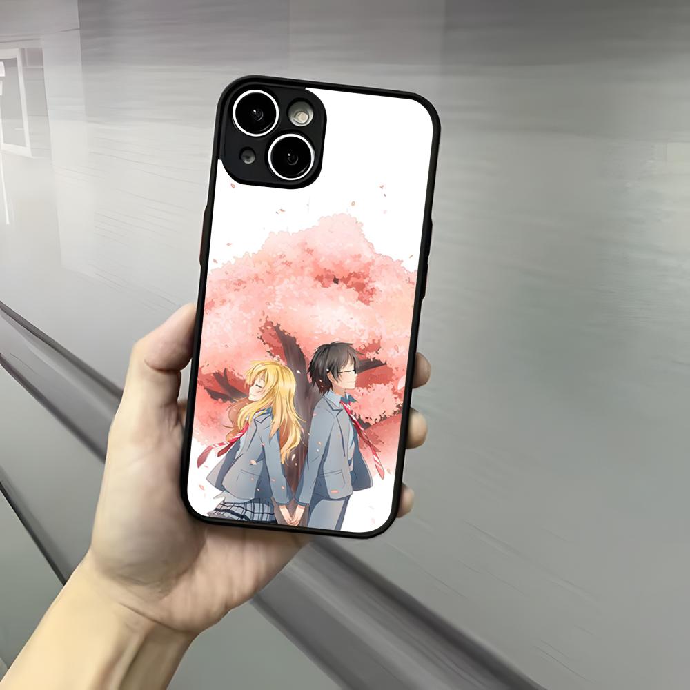 Y-Your L-Lie In April Phone Case For Iphone 17 16 15 14 13 12 Pro Max Xr Air Plus Skin Feel Black Hard Shell Cover