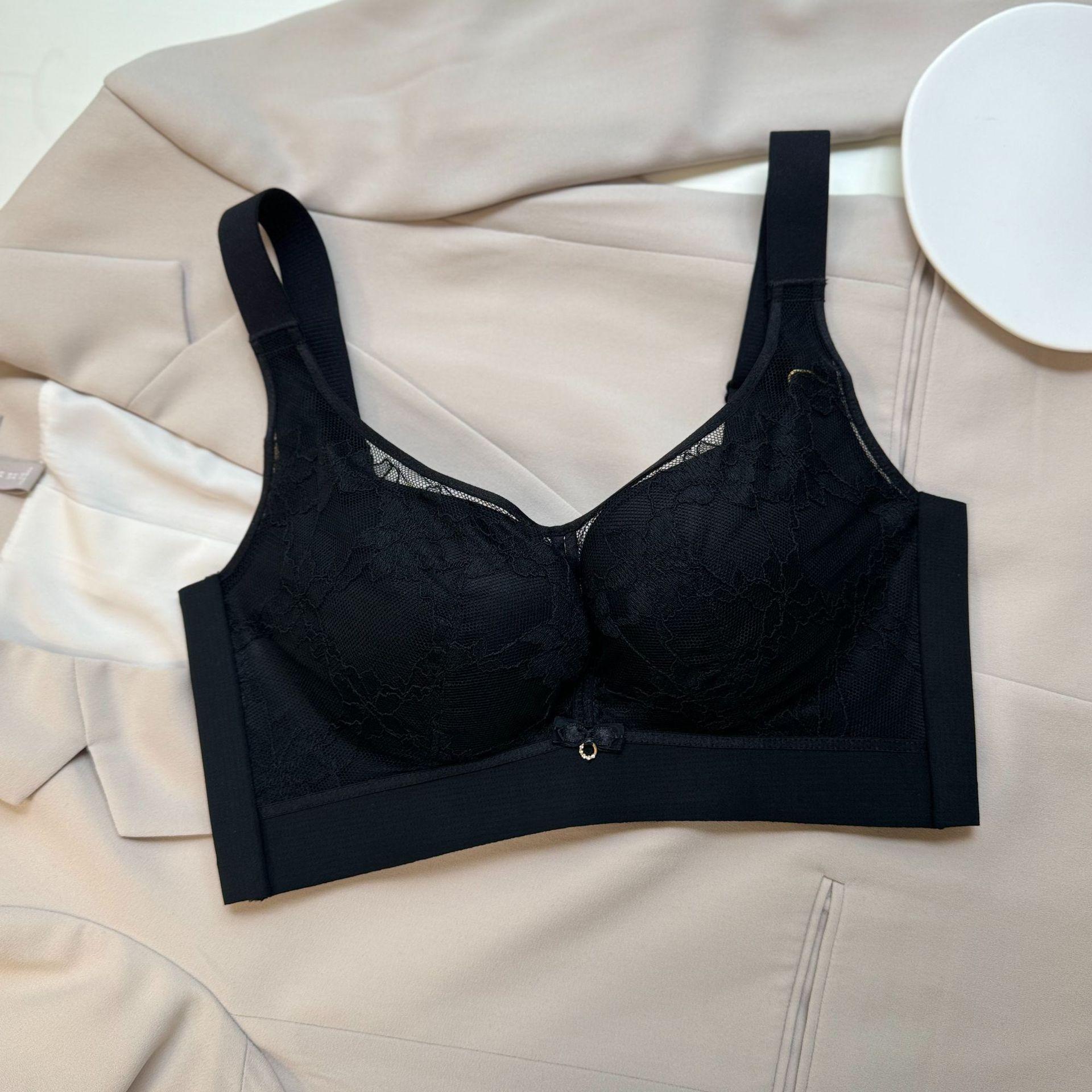 

Большой размер Регулировка Поддержка груди Подтягивающий Бескаркасный бюстгальтер 90/40CD чёрный