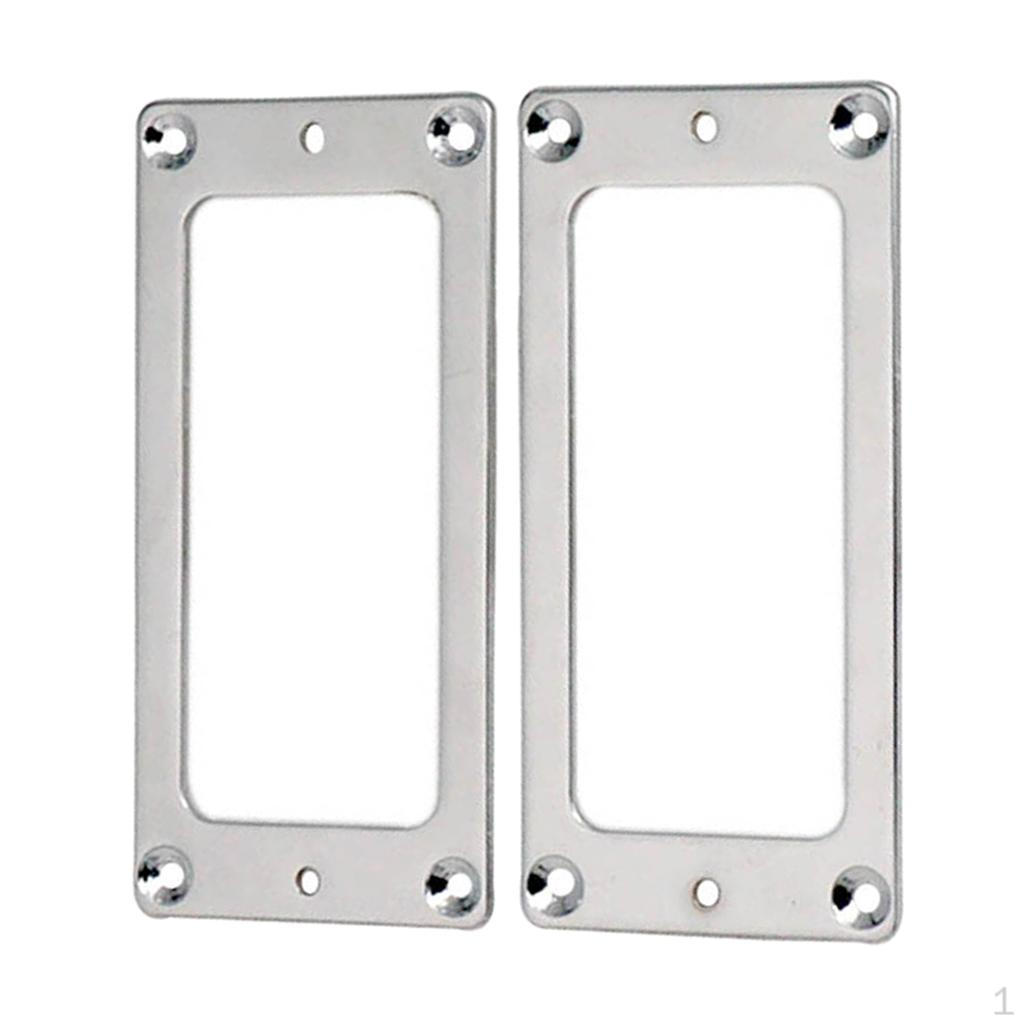 2 Крышки для звукоснимателей Humbucker 2 мм Для Электрогитары серебряный