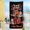 Peterbilt Heavy Trucks Customizable Name Beach Towel Quick-Dry Soft Microfiber