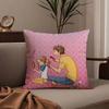 Anime b-Bunny d-Drop Pillow Case Anti-dustmite Pillowcase Invisible zipper silky short plush Sofa cushion cover