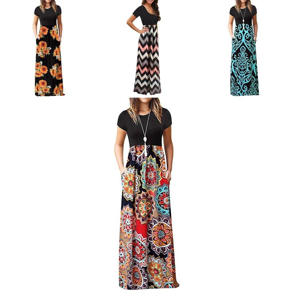 Superbe Robe Longue Maxi Florale Bohème pour Femmes, Idéale pour les Soirées Cocktail et les Événements d'Été