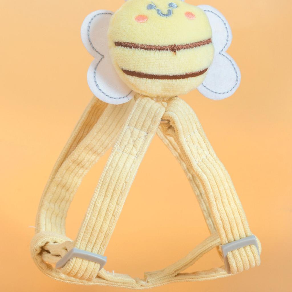 Hundsele Koppelset Mjukt Manchester Söt Bi-dekoration Justerbar Andningsbar Husdjurssele och Koppel