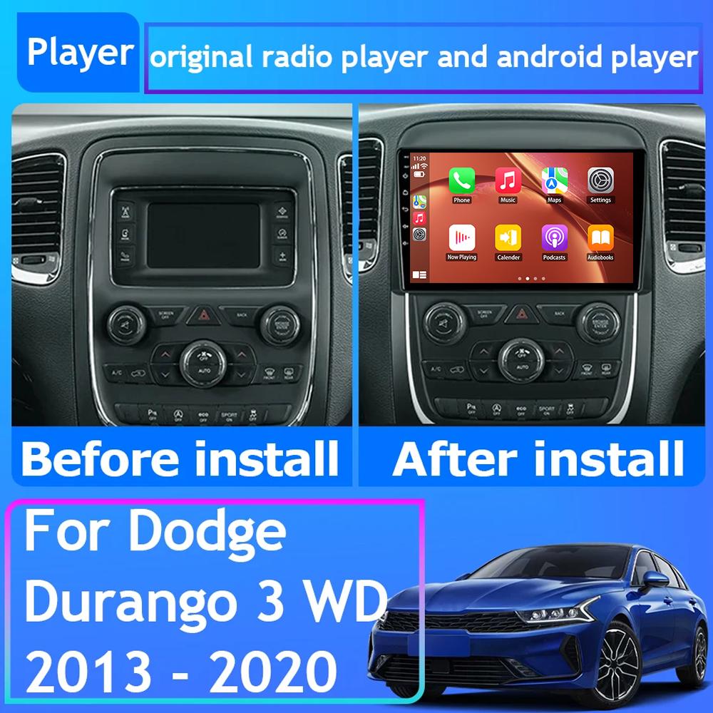 Car Radio Carplay For Dodge Durango 3 WD 2013 - 2020 Navigation GPS Android Auto Bluetooth Stereo Screen Head Unit 2din WiFi