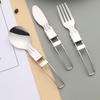 Picnic Travel Tableware Utensils Camping Stainless Steel Cutlery Fork Spoon Spork