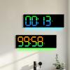 LED Color-Changing Wall Clock RGB Display, Multi-functional Alarm Clock, Large 6677R.