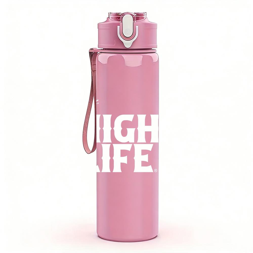 1PC Plain Blank White Distressed Minimalist Print 750ml Portable Sports Water Bottle Leakproof Gym Outdoor Travel Drink Cup