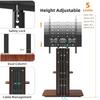 UNHO Floor TV Stand Wood, Universal TV Mount for 32-65 Inch LCD LED TVs Height Adjustable and Cable Management Max VESA 600x400