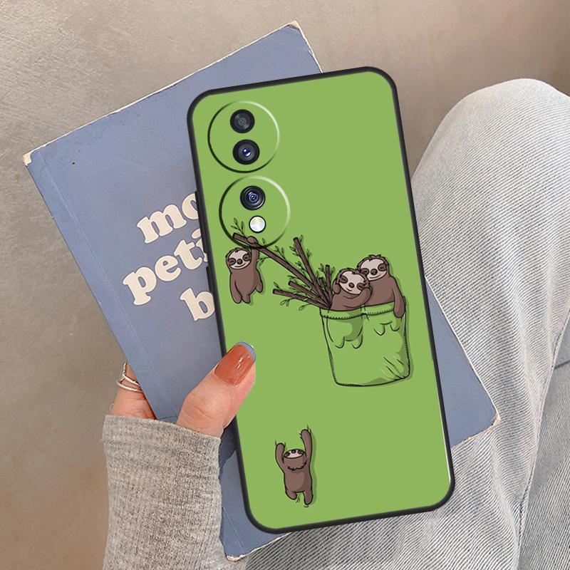 Funny Sloth Case For Honor Magic 8 Pro 5 6 7 Lite Cover For Honor 200 400 90 70 50 X8a X8b X9a X9b X9c