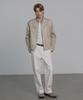 DECOROSO Biker Synthetic Suede Jacket [Ash Ivory]