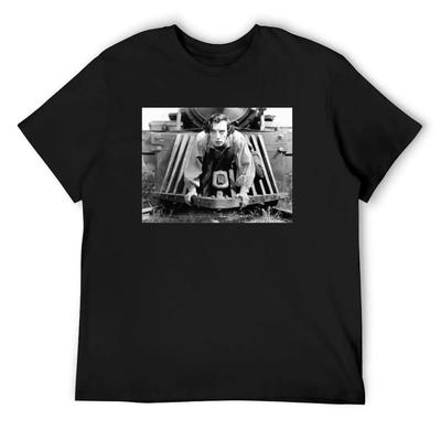Buster Keaton The General 1926 T-Shirt Graphic Shirts Shirts Graphic Tee Man T Shirt Black T Shirts for Men