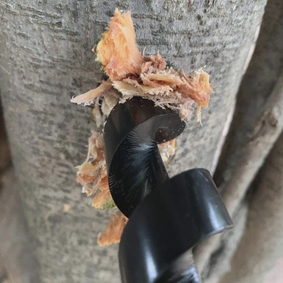 Kamp, Doğrama, Su Getirme ve Açık Hava Hayatta Kalma İçin Manuel Dört Kenarlı Ağaç İşleme Matkabı