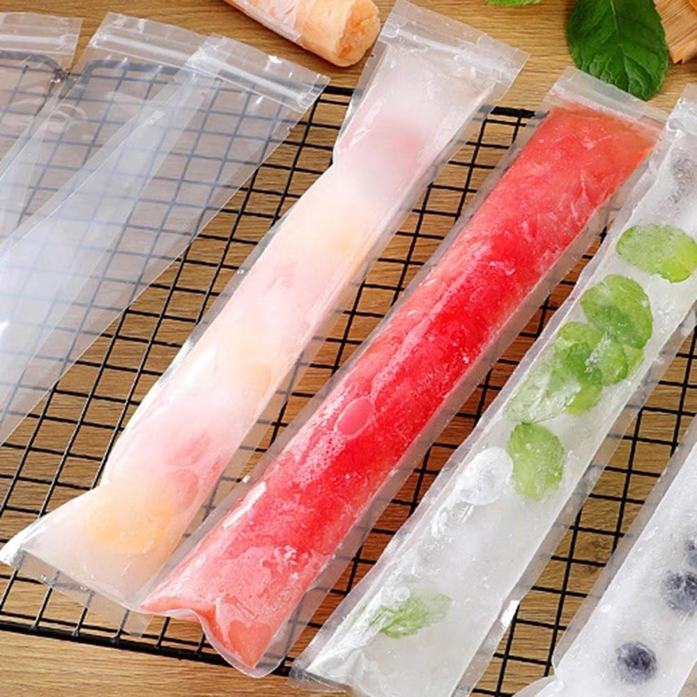 50/100 Pezzi Sacchetti Trasparenti per Ghiaccioli Autosigillanti Sacchetti per Gelato Fatto in Casa Popsicle