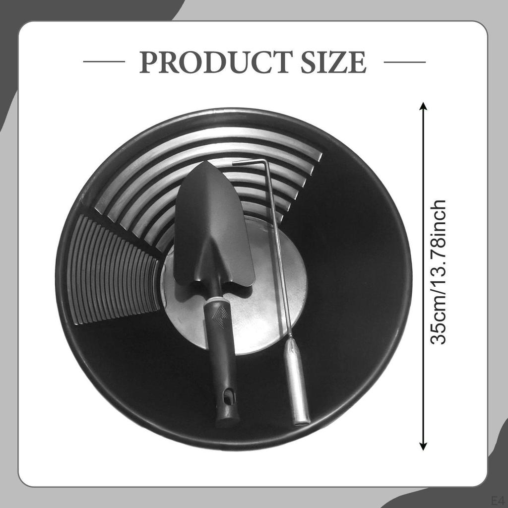 Gold Panning Prospecting Pan Double Riffles Collection Tool for Beginners