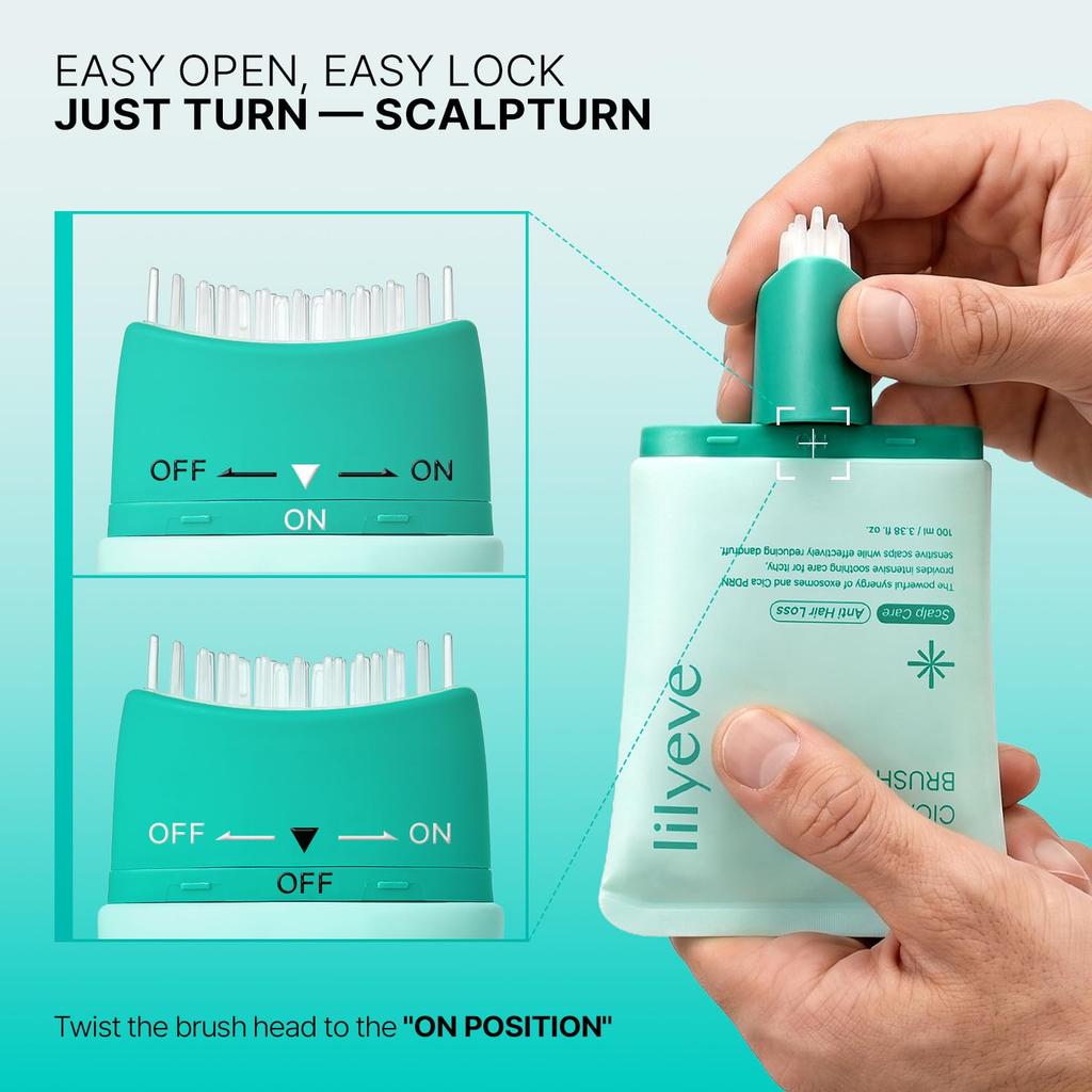 lilyeve SCALPTURN Cica PDRN Scalp Serum with Built-In Brush 100ml