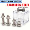 192 pcs 304 stainless steel hexagonal flange bolt and nut set, sizes M5/M6/M8, lengths: 10mm,12mm,16mm,20mm,25mm,30mm,35mm