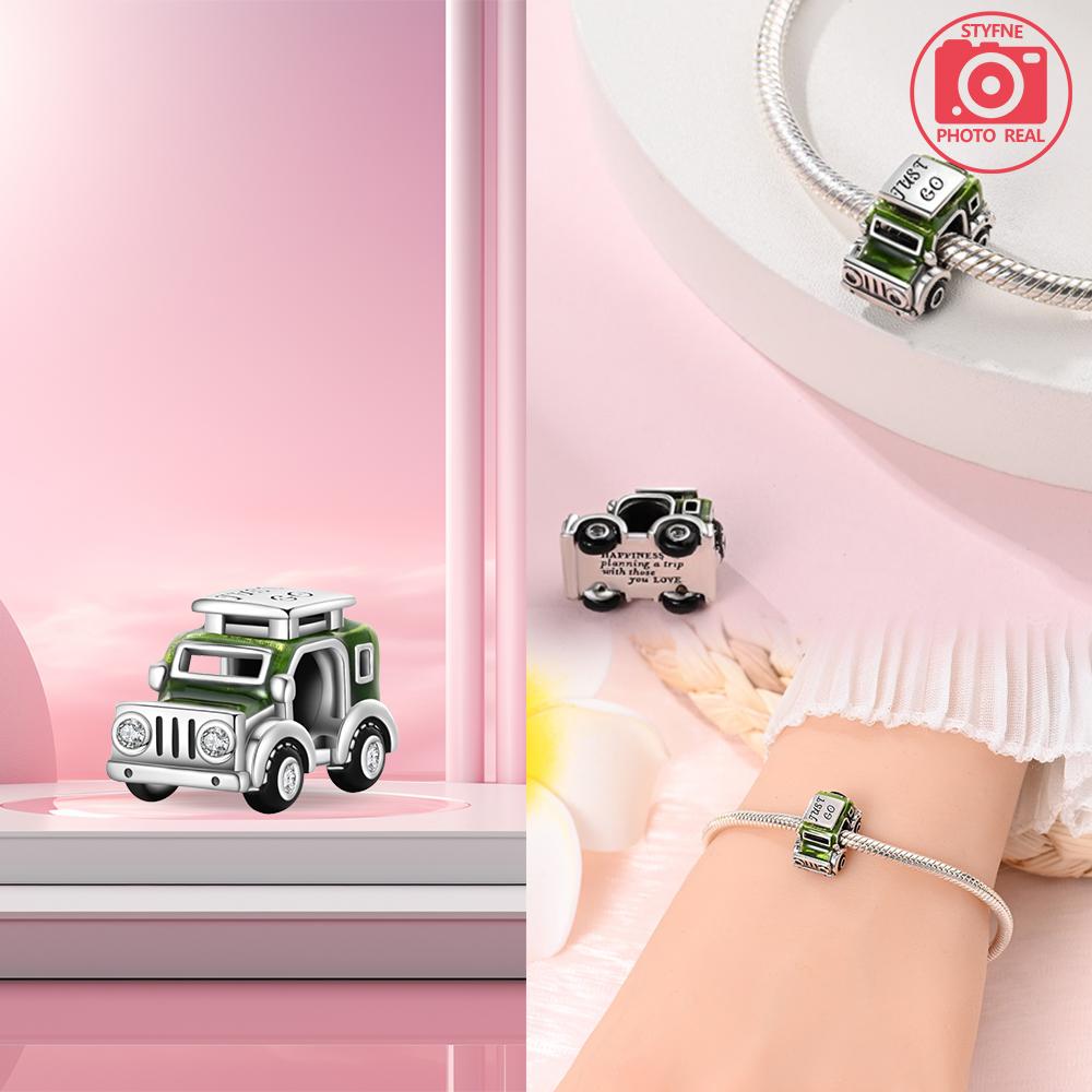 

copper Pink Car Bead Charms Charm Bracelets for Women Compatible With Pendant Charm Bead Charms Bead Charms for Fine Jewellery Making Gift