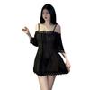 Sex Underwear Pure Desire Suspender Lace Nightdress Robe Perspective Flirting Free Pajamas Women's Off-the-shoulder Passion Suit