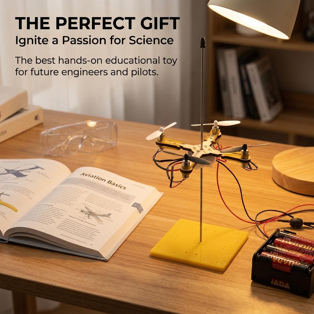 Assemble Diy Drone Helicopter Physics Exploration Science Toy Stem Learning Puzzle Teaching Aids Kids Educational Assembly Toy