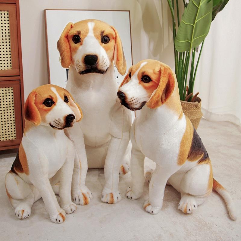 Simulation Beagle Doll Large Dog Plush Toy Doll Living Room Ornaments Shooting Props Dolls Gifts