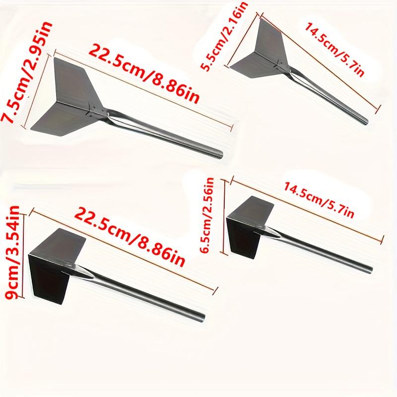 4-Piece Stainless Steel Joint Knifing Tool Set for Wall Repair and Smoothing, Metal Construction, No Electricity Required