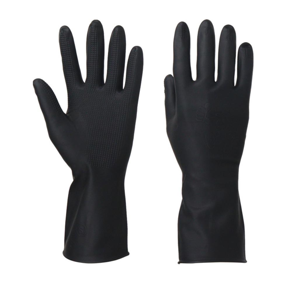 1Pair Anti-slip Hairdressing Coloring Gloves S/M/L Thicker Rubber Gloves Hair Dyeing Gloves