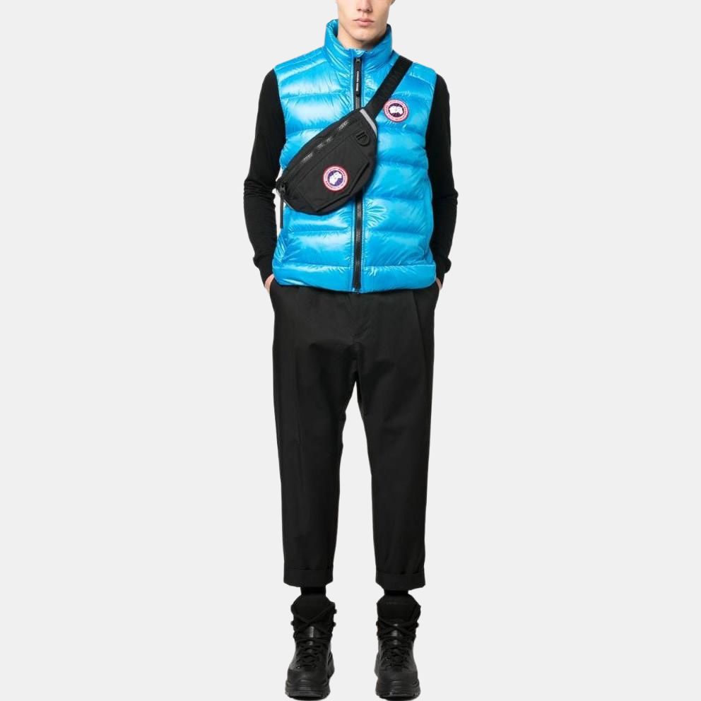 Canada Goose SS23 Crofton Serie Unifarbene Wasserdichte Winddichte Ultraleichte Stehkragen Ärmellose Daunenweste Unisex Weste Blau 2229M-1265