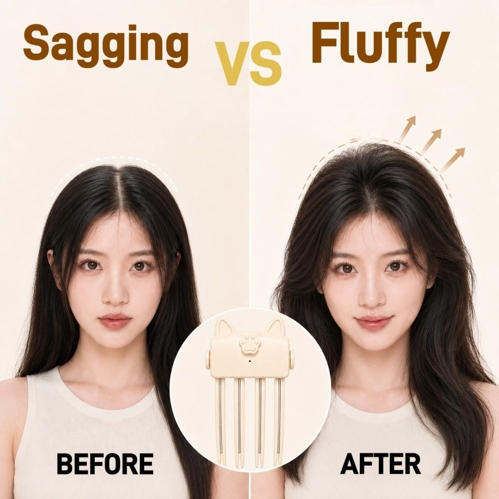 Clipe de Franja com Volume Resistente ao Calor Antiderrapante Cabelo Fofo Clipe de Styling para Levantar a Raiz do Cabelo