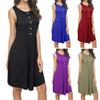 2025 European & American Slim Fit Fake Two-Piece Printed Summer Dress for Women
