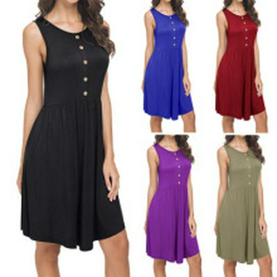 2025 European & American Slim Fit Fake Two-Piece Printed Summer Dress for Women