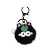 Faux Mink Fur Cute Coal Ball Plush Keychain Pendant Bag Charm Gift