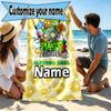 Custom Name Personalized Plants vs. Zombies Print Beach Towel, for Trip Camping Beach Party Home Decor, Birthday Gift for Family & Friends
