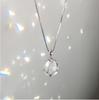 Elegant 925 Sterling Silver Opal Flower Charm Necklace Box Chain Pendant Party Jewelry Necklace For Women Wedding Dz297