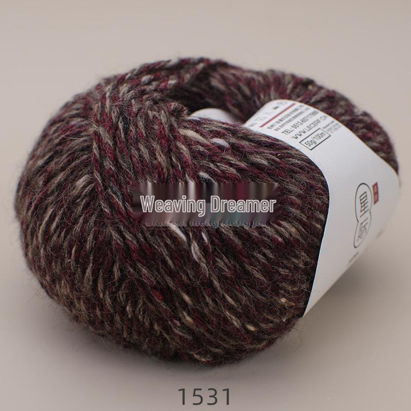 Handmade Interstellar Speckled Baby Camel Wool Yarn - Multi-Strand, Colorful, Medium Thickness