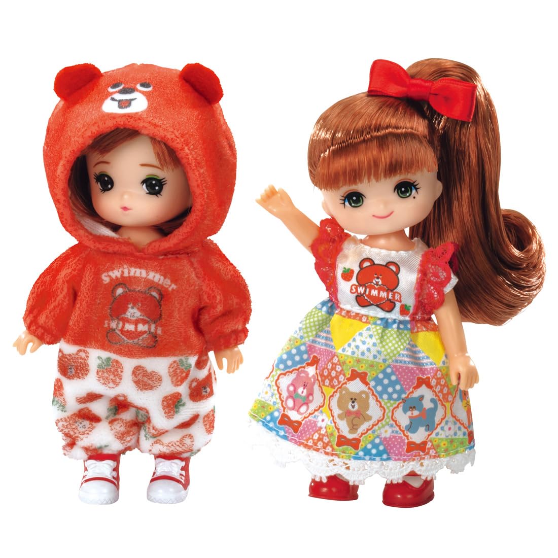 

Takara Tomy Licca-chan Doll, Swimmer Loves Miki-chan and Maki-chan, Dress-Up Pretend Play Toy, Ages 3 and Up