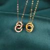 18K Gold Ring Buckle Chain Fashionable Niche Light Luxury Women's Collarbone Girl Style Rose Gold