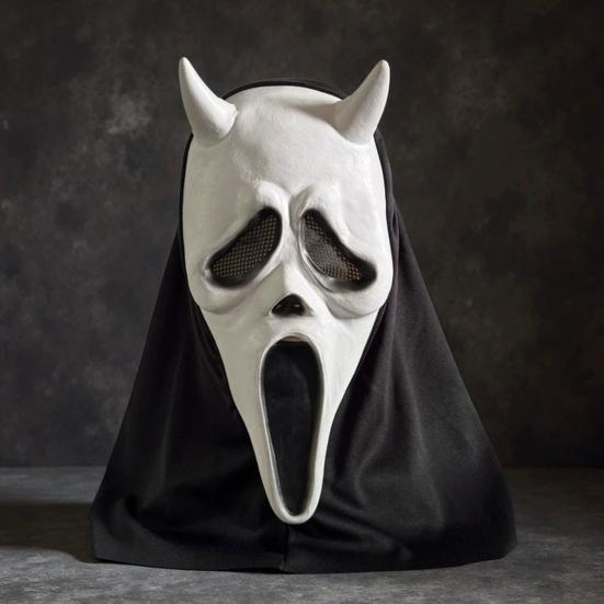 Diabolská maska na tvár pre dospelých Horor Krik Duch Maska na celú tvár na Halloween Maškarný večierok Kostým Cosplay Rekvizita