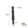 2 Socket Adapters for M5 and For 4mm Self Tapping Screws with 1/4 Inch Hex Shank Suitable for Drilling Applications