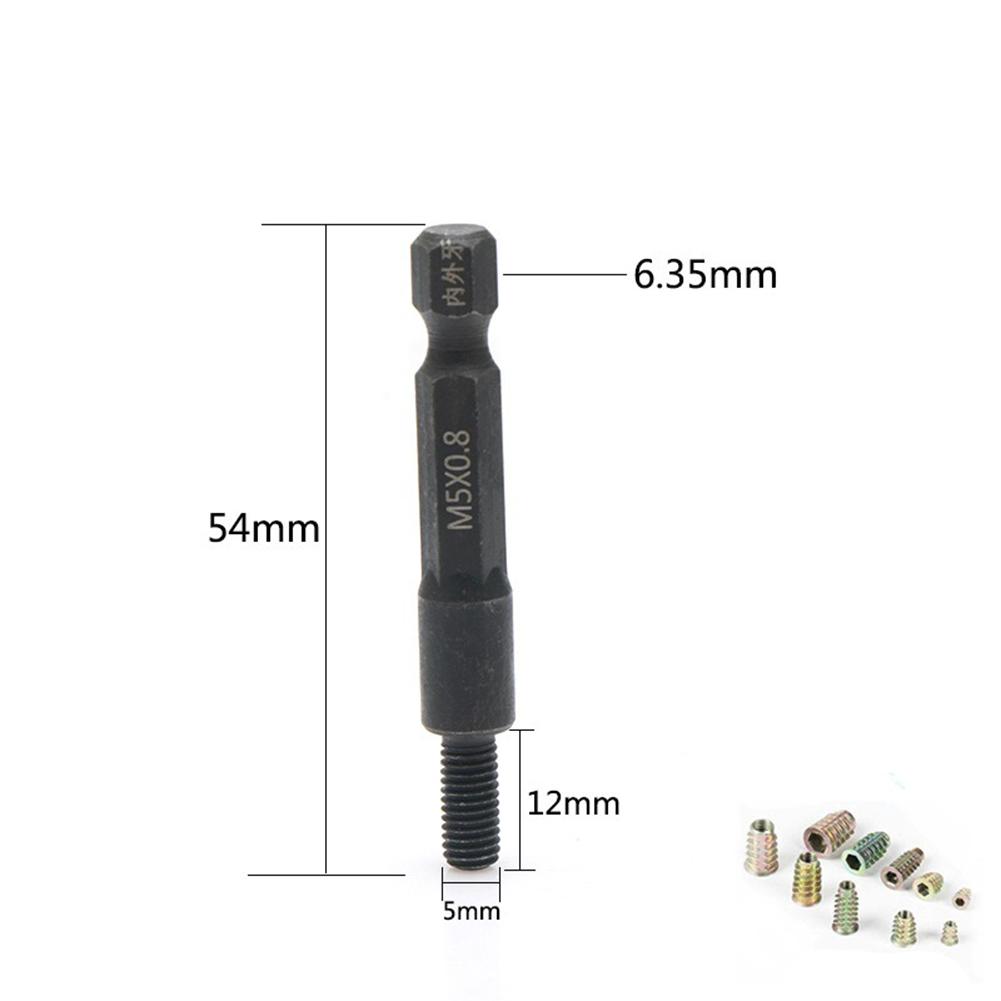2 Socket Adapters for M5 and For 4mm Self Tapping Screws with 1/4 Inch Hex Shank Suitable for Drilling Applications