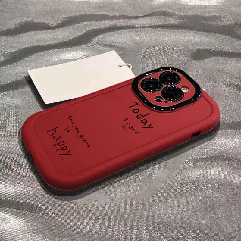 Ins Simple and Applicable IPhone 16 Apple Phone Case 15 Anti-fall 14plus 13 Puff 12mini Protective Case