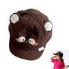 Adjustable Animal Design Baby Cotton Hat For Sun Protection And Outdoor Play Soft Breathable Infant Headwear  Pink