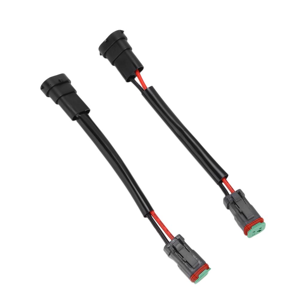 2pcs DT Female to H11 Male Conversion Wire Harness Adapter Waterproof for LED Work Lamp Light Bar