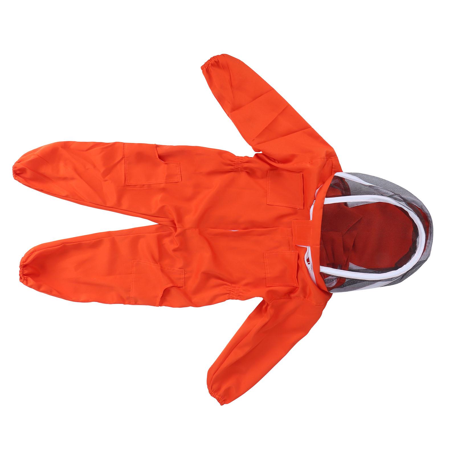 

One Piece Beekeeping Suit with Veil Hood Children kids Beekeeping Protective Clothes(White M)