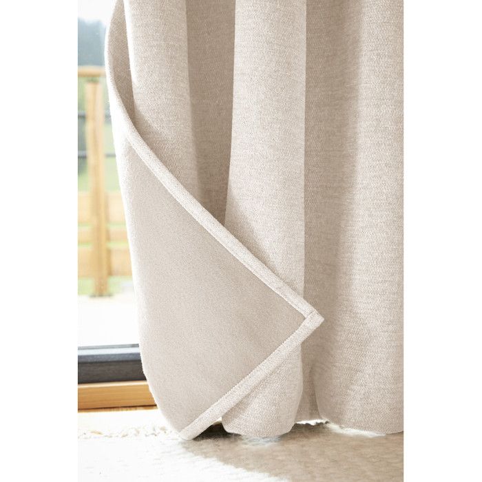 Soundproof and Thermal Blackout Curtain Lined with Fleece Gathering Tape "Bjorn" 100% Opaque The Ariadne's Thread - Bjorn Pampa - 2 Panels
