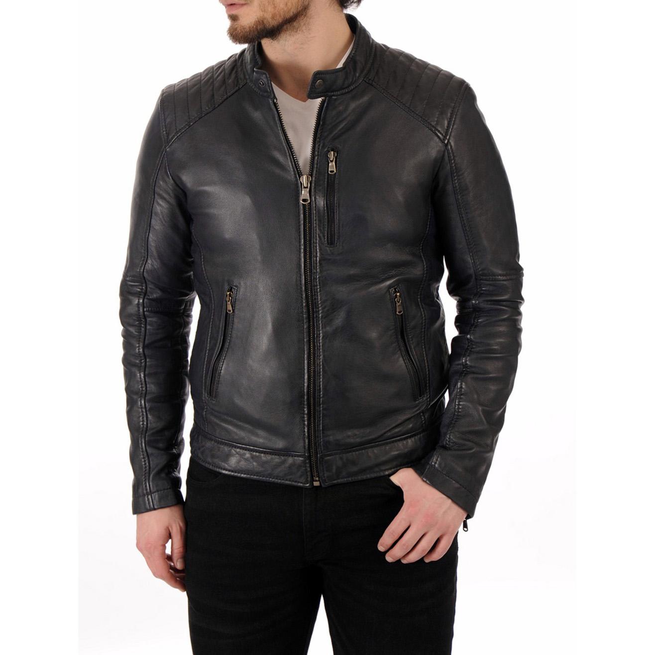 

SkinOutfit Men s Genuine Lambskin Black Leather Jacket Stylish Motorcycle Bomber Biker Outerwear MJ 191 XXXL чорний