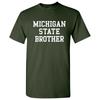 Michigan State Spartans Brother Basic Block, Team Color T Shirt - Forest