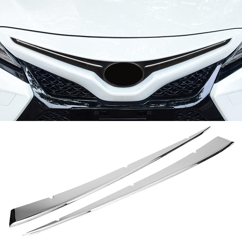 For Toyota Camry XV70 SE XSE 2018- 2022 2023 Stainless Car Front Bumper Lower Grille Trim Cover Middle Mesh Bright