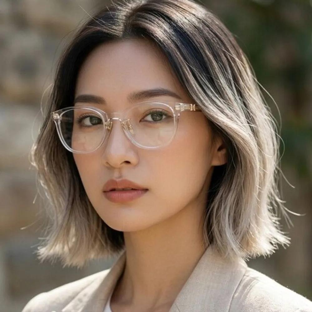 [MaxMara] Eyeglass Frames MM5126 D 026 Clear Round Horn-rimmed Glasses for Women and Men
