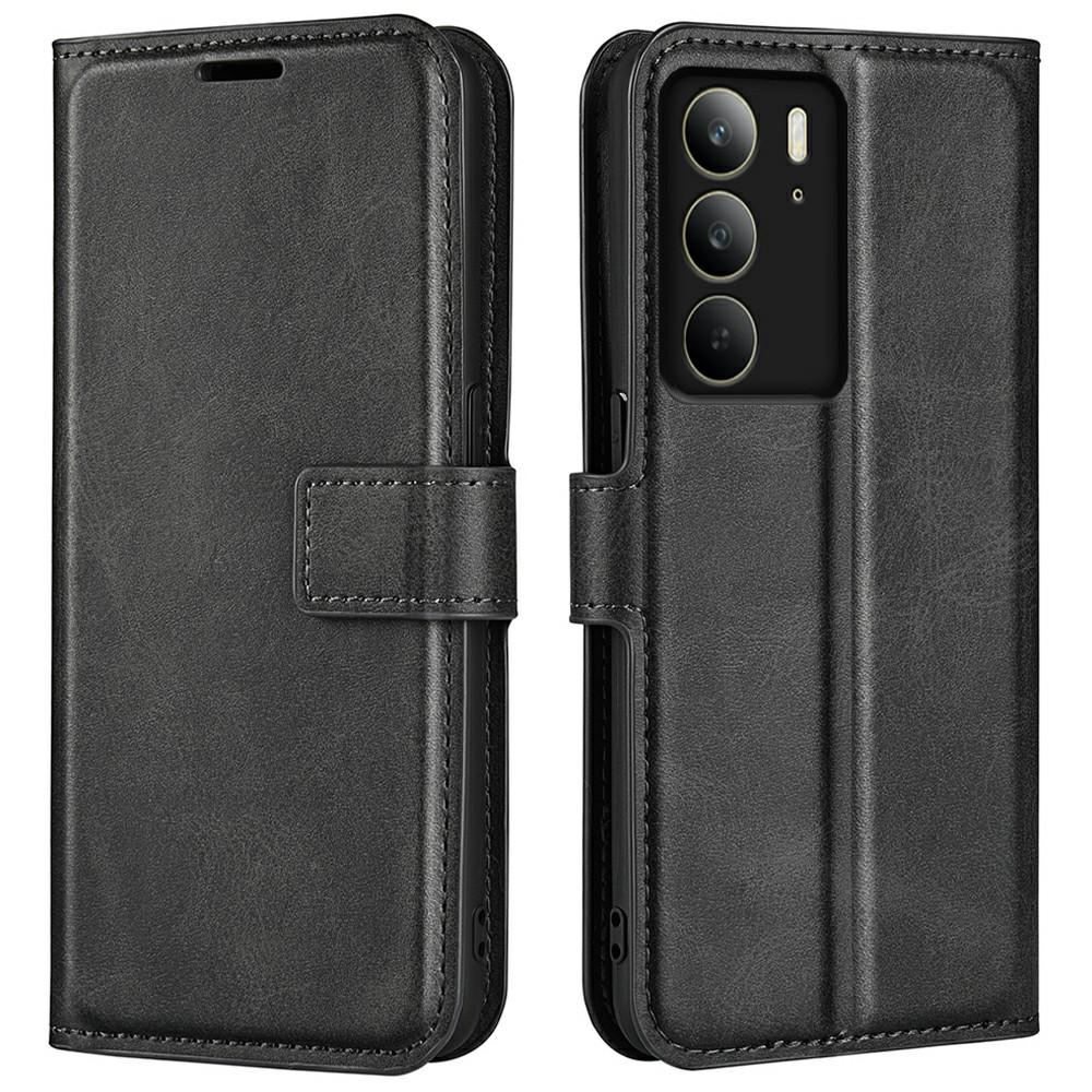 For Realme C75 4G Stand Case Anti-Scratch Calf Texture Leather Phone Cover