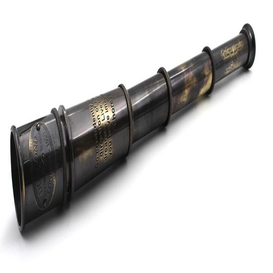 1920 Marine Telescope  Brass Spyglass with Wooden Box Nautical Telescope  Pirate  Explorer Collectible 38.1 Cm